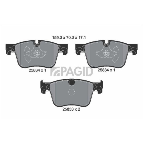 PAGID Bremsbelagsatz, Scheibenbremse T2458N