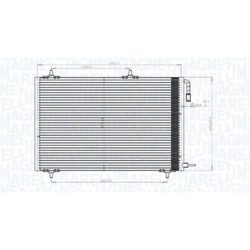 MAGNETI MARELLI Kondensator, Klimaanlage 350203816000