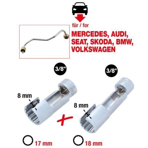 KS TOOLS Steckschl&uuml;sseleinsatz, Einspritzpumpe 405.0160