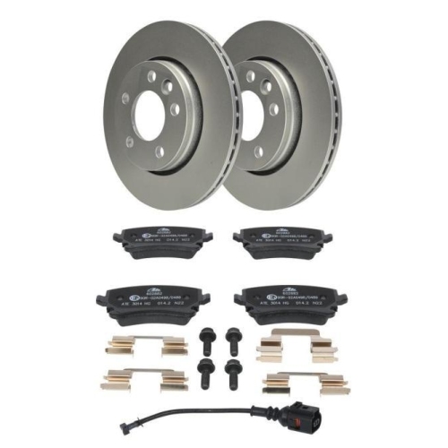 ATE Bremsensatz Bremsenset 2x Bremsscheiben+1x Bremsbelagsatz Hinten Hinterachse