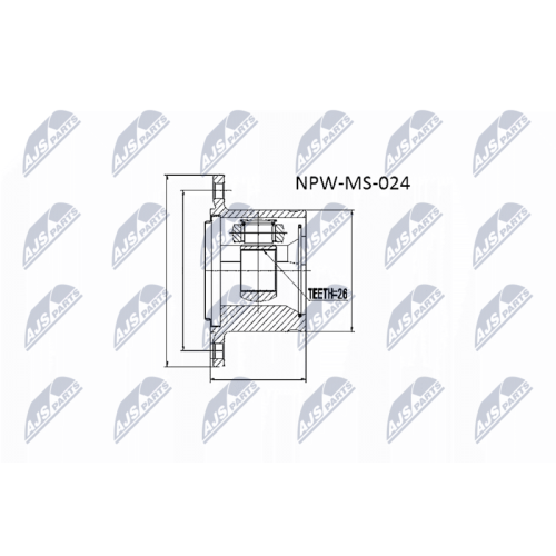 NTY Gelenksatz, Antriebswelle NPW-MS-024