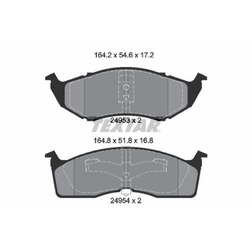 TEXTAR Bremsbelagsatz, Scheibenbremse Q+ 2495301