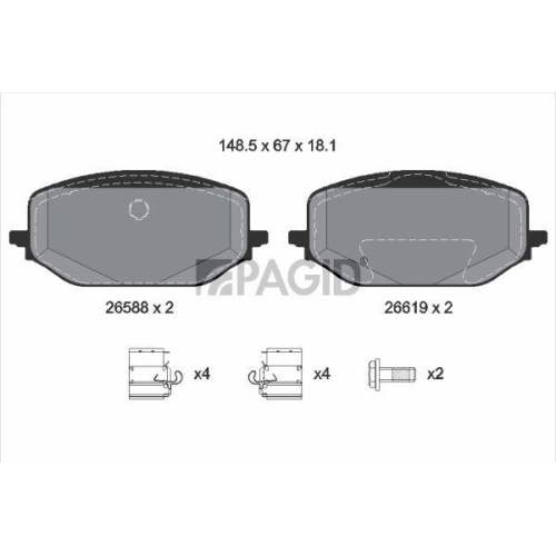 PAGID Bremsbelagsatz, Scheibenbremse T3179N