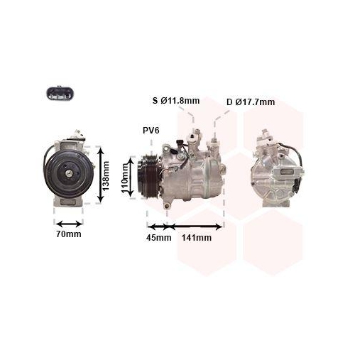 VAN WEZEL Kompressor, Klimaanlage 3001K711