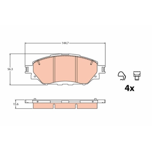 TRW Bremsbelagsatz, Scheibenbremse GDB2196