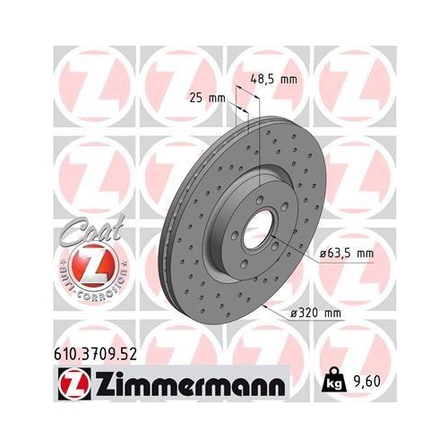 ZIMMERMANN Bremsscheibe SPORT Z 610.3709.52