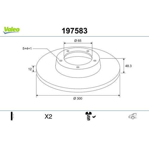 VALEO Bremsscheibe 197583