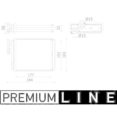 MAHLE W&auml;rmetauscher, Innenraumheizung BEHR *** PREMIUM LINE *** AH 277 000P