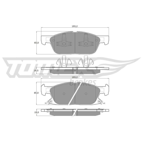 TOMEX Brakes Bremsbelagsatz, Scheibenbremse TX 18-39