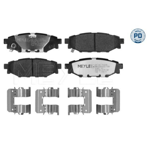 MEYLE Bremsbelagsatz, Scheibenbremse MEYLE-PD: Advanced performance and design. 025 242 7114/PD
