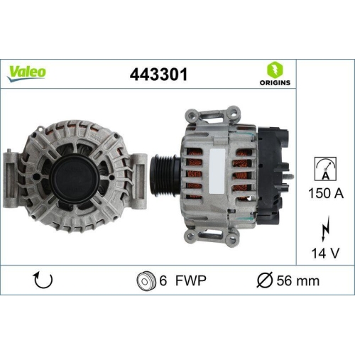 VALEO Generator VALEO ORIGINS - NEW O.E. TECHNOLOGIE 443301