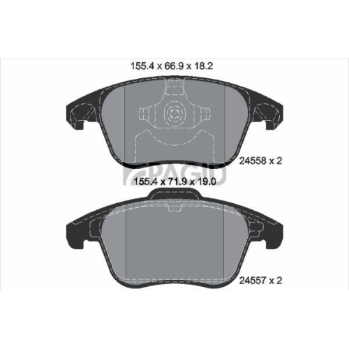 PAGID Bremsbelagsatz, Scheibenbremse T2013N