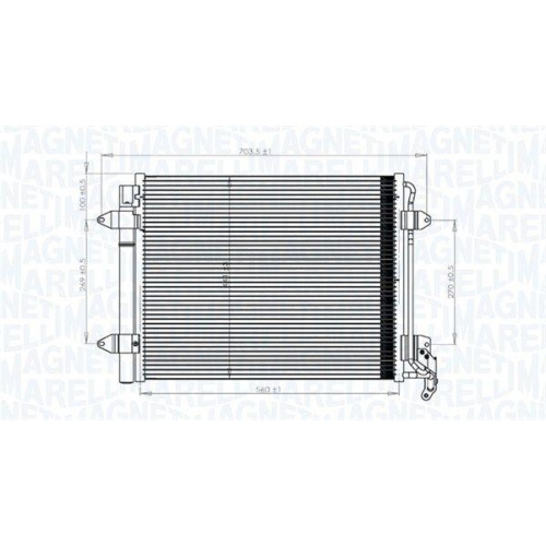 MAGNETI MARELLI Kondensator, Klimaanlage 350203833000