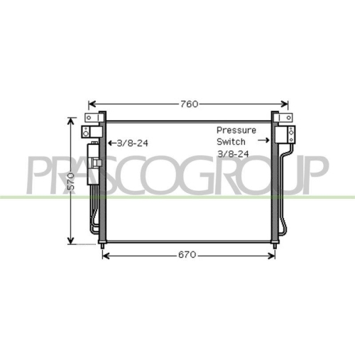 PRASCO Kondensator, Klimaanlage PrascoSelection DS814C002