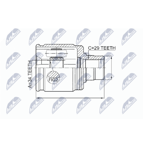 NTY Gelenksatz, Antriebswelle NPW-HD-017