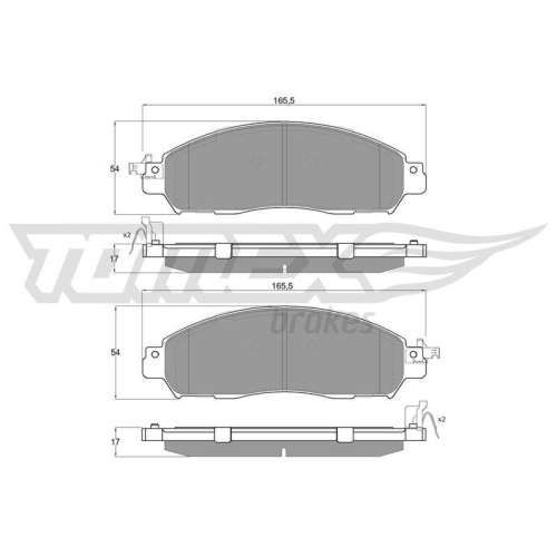 TOMEX Brakes Bremsbelagsatz, Scheibenbremse TX 18-41