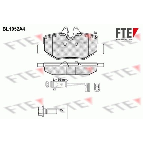 FTE Bremsbelagsatz, Scheibenbremse