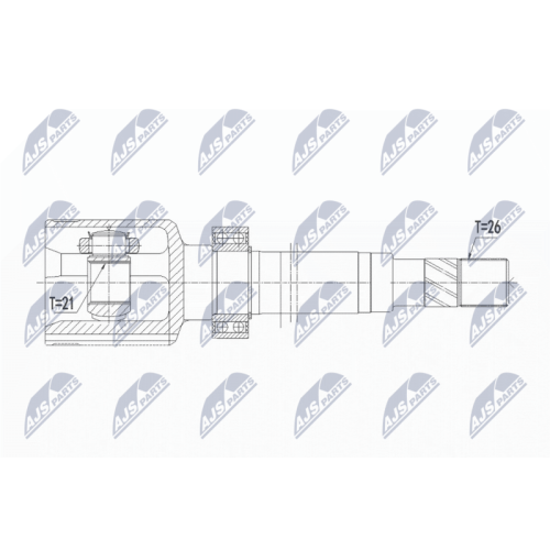 NTY Gelenksatz, Antriebswelle NPW-RE-119