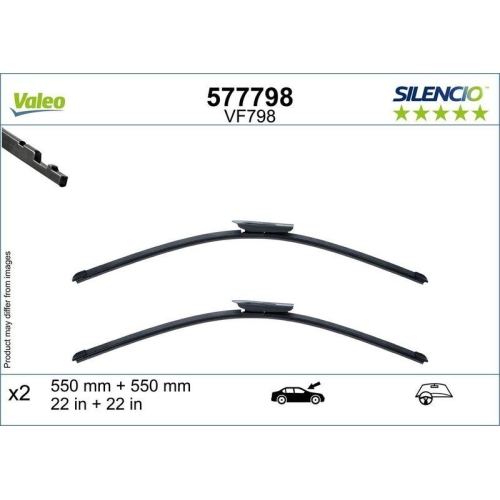 VALEO Wischblatt SILENCIO FLAT BLADE SET 577798