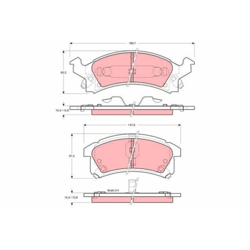 TRW Bremsbelagsatz, Scheibenbremse GDB4002