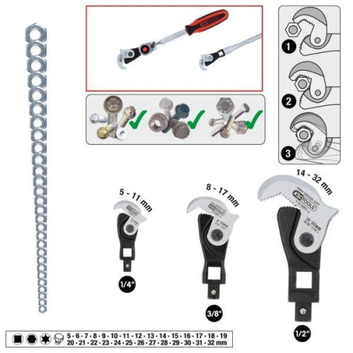 KS TOOLS Multifunktionsschl&uuml;ssel 114.0060