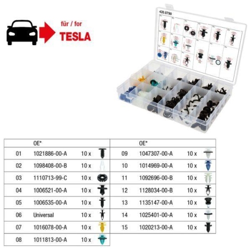 KS TOOLS Halteclipsatz, Karosserie 420.0790