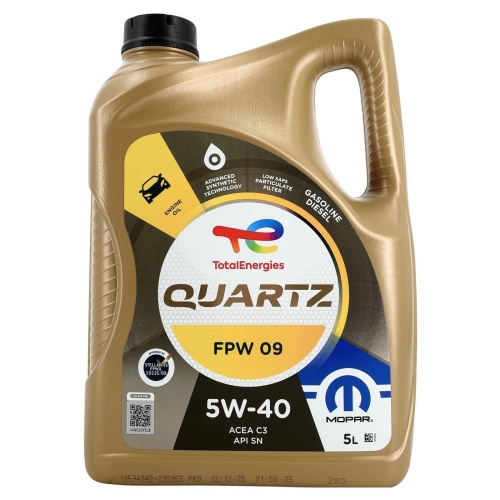Motor&ouml;l Motoren&ouml;l Total Quartz Mopar FPW09 5W-40 5 Liter Kanister 235955