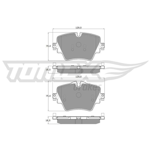 TOMEX Brakes Bremsbelagsatz, Scheibenbremse TX 18-43