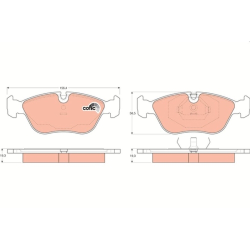 TRW Bremsbelagsatz, Scheibenbremse COTEC GDB1159