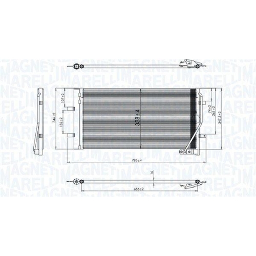 MAGNETI MARELLI Kondensator, Klimaanlage 350203842000