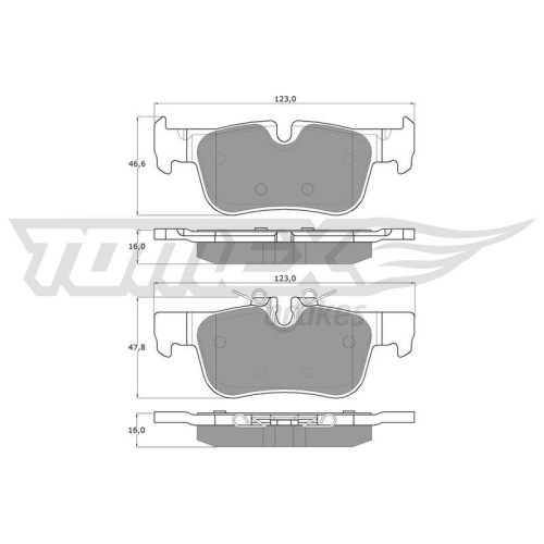 TOMEX Brakes Bremsbelagsatz, Scheibenbremse TX 18-44