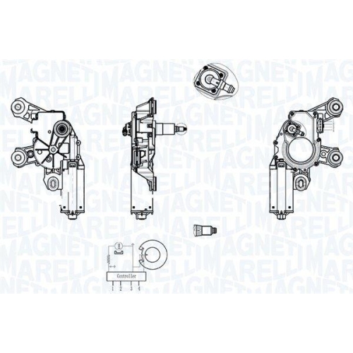 MAGNETI MARELLI Wischermotor 064013022010