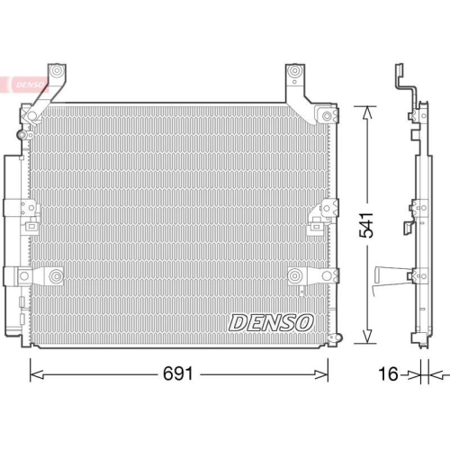 DENSO Kondensator, Klimaanlage DCN50032