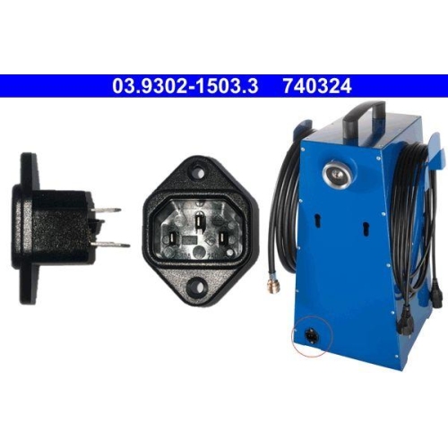 ATE Kaltger&auml;testeckdose, F&uuml;ll-/Entl&uuml;ftungsger&auml;t (Bremshydraulik) 03.9302-1503.3