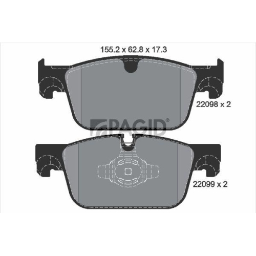 PAGID Bremsbelagsatz, Scheibenbremse T4173N