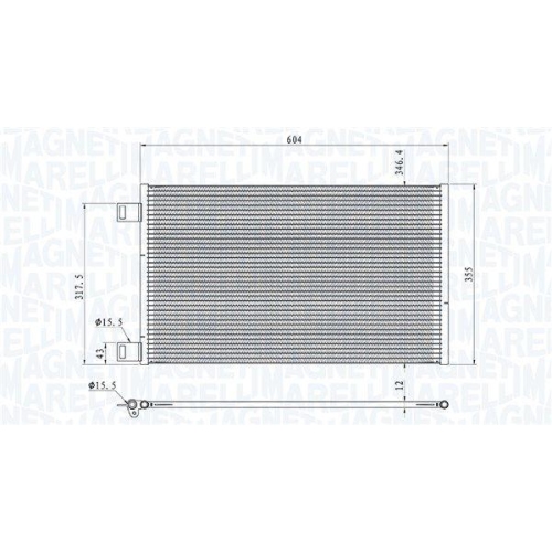 MAGNETI MARELLI Kondensator, Klimaanlage 350203860000
