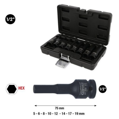 KS TOOLS Kraft-Stecknuss-Satz 911.0902