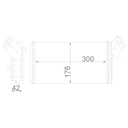 MAHLE W&auml;rmetauscher, Innenraumheizung BEHR AH 104 000S