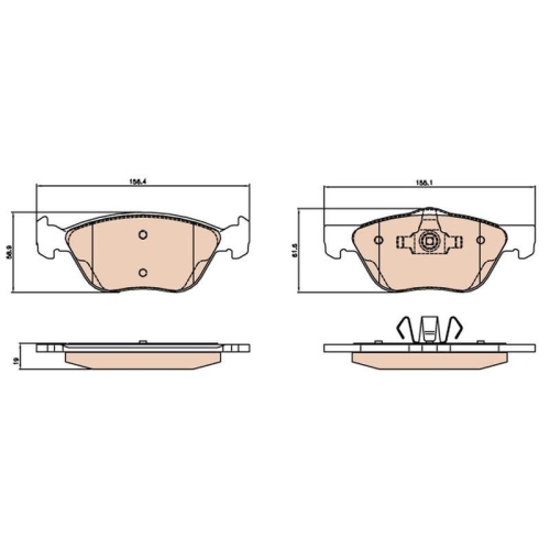 TRW Bremsbelagsatz, Scheibenbremse GDB2067