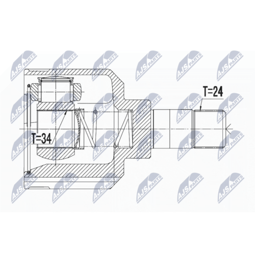 NTY Gelenksatz, Antriebswelle NPW-PE-022