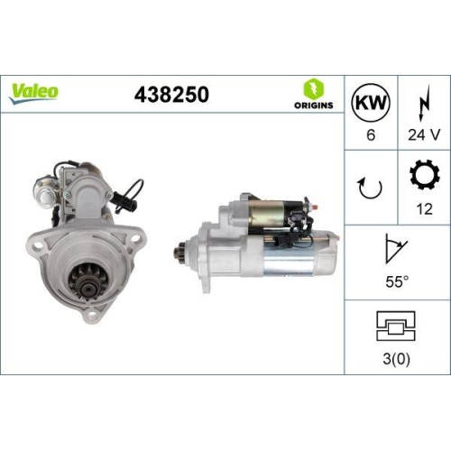 VALEO Starter VALEO ORIGINS - NEW O.E. TECHNOLOGIE 438250