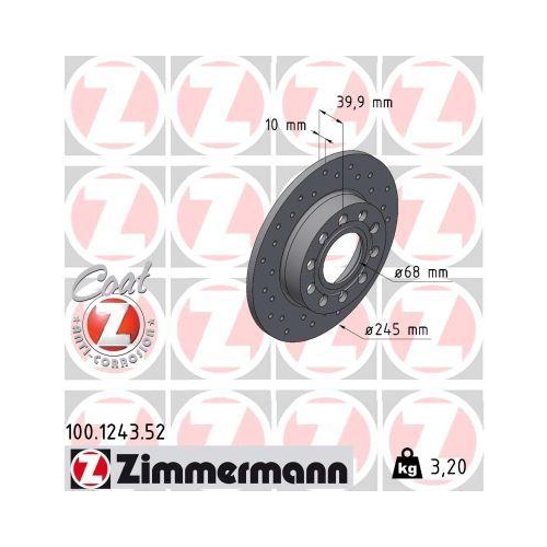 ZIMMERMANN Bremsscheibe SPORT Z 100.1243.52