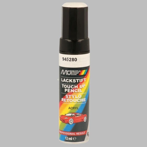 Lackstift Autolackreparatur Autofarbe Kompakt wei&szlig; gl&auml;nzend 12 ml MOTIP 945280