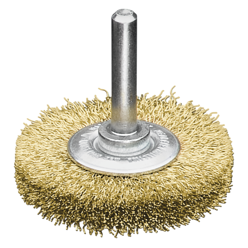 Rundb&uuml;rste SRB mit 6 x 20 mm Schaft Drm 80 x 19 mm Stahldraht gewellt LESSMANN