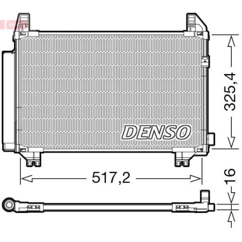 DENSO Kondensator, Klimaanlage DCN50107