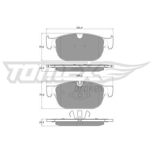 TOMEX Brakes Bremsbelagsatz, Scheibenbremse TX 18-57