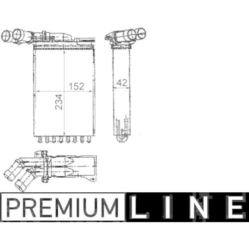 MAHLE W&auml;rmetauscher, Innenraumheizung BEHR *** PREMIUM LINE *** AH 116 000P