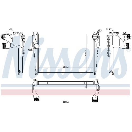 NISSENS Ladeluftkühler ** FIRST FIT ** 961567