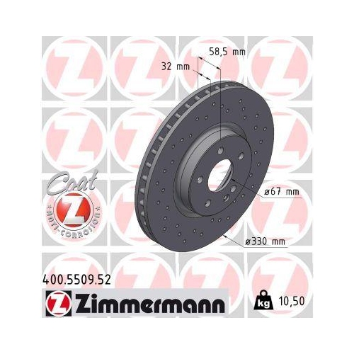 ZIMMERMANN Bremsscheibe SPORT Z 400.5509.52