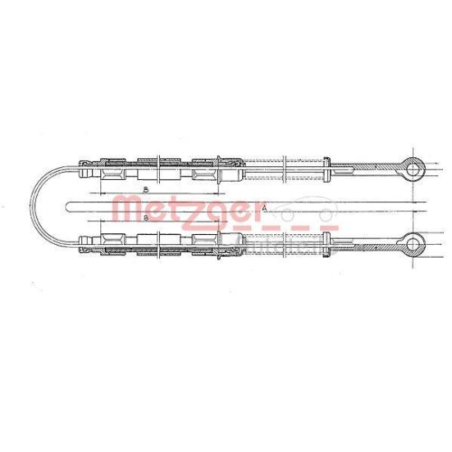 METZGER AUTOTEILE Seilzug, Feststellbremse 12.102E